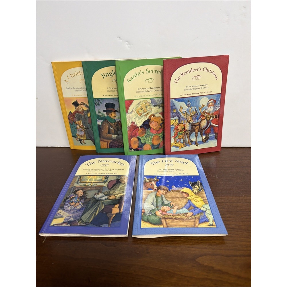 Vintage Christmas Stuffer Pop Up Books Collection  Lot of 6 Dreamhouse 1995